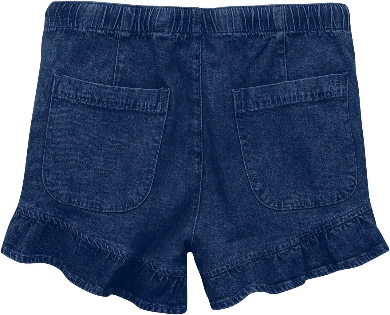 Women Jean Shorts Elastic Waist Drawstring Denim Shorts Summer Casual Stretch Ruffle Short Flowy Pleated Short