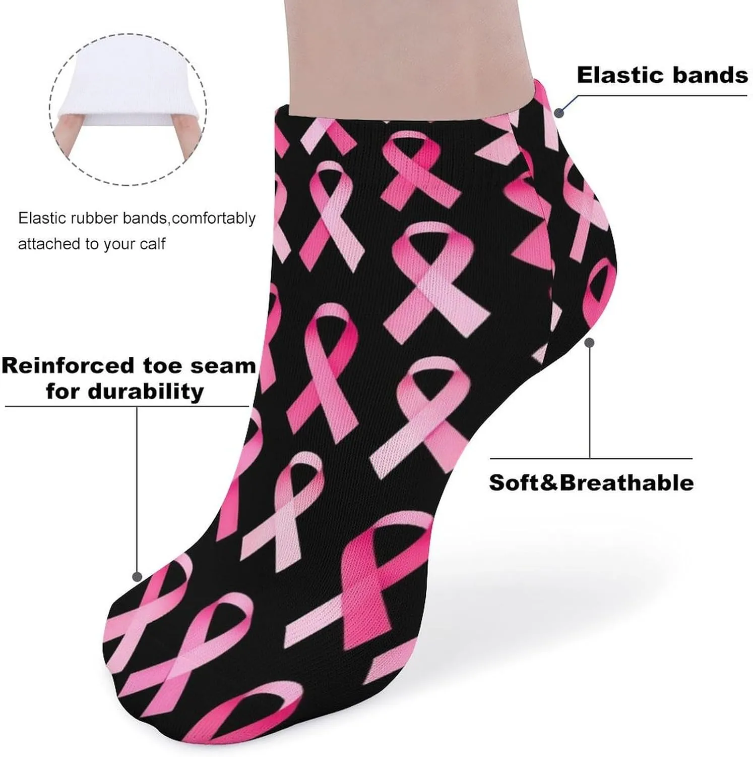 Women's Ankle Crew Sock 5 Pack, Casual Soft Athletic Socks, Breathable Low Cut No Show Socks, 5 Pair