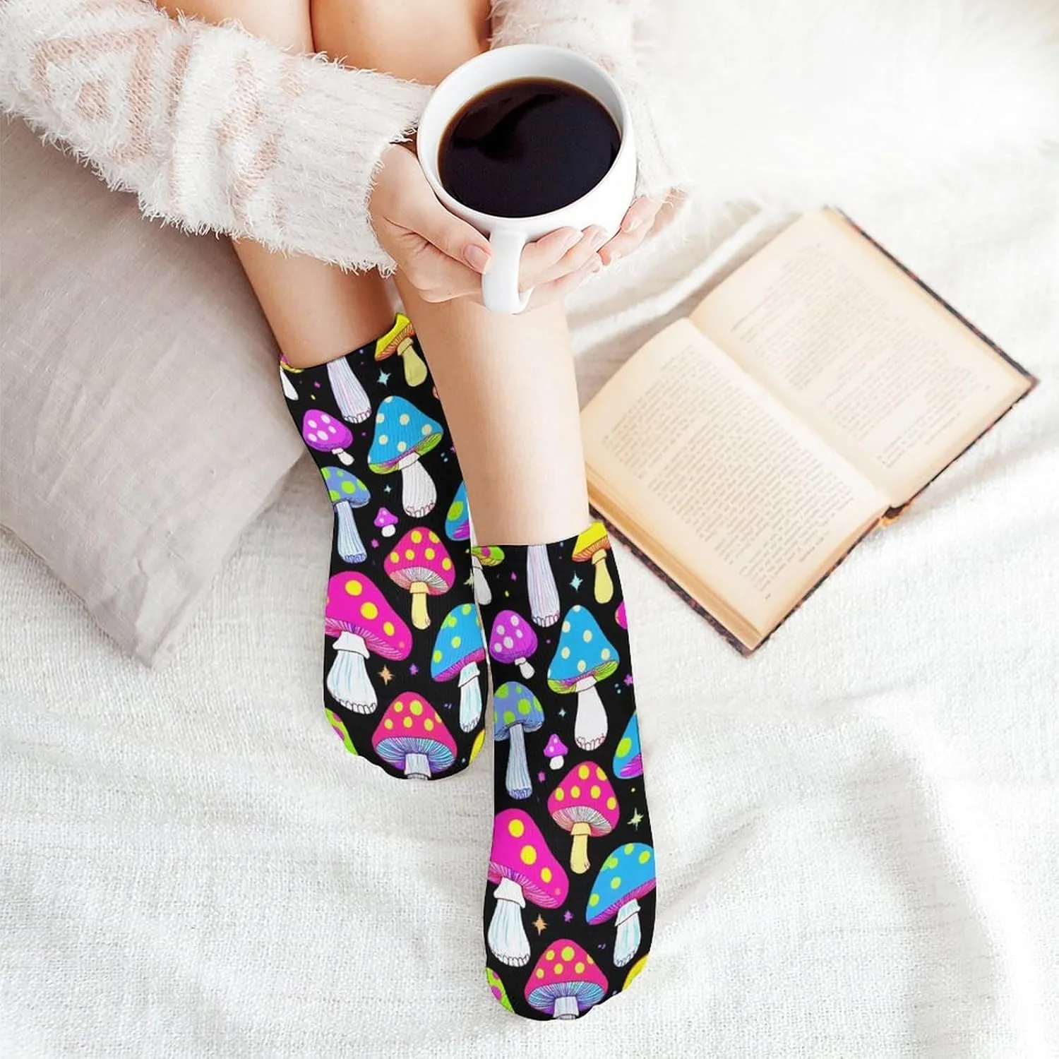 Women's Ankle Sock, 5 Pairs No Show Socks Cute Funny Low Cut Socks Running Crew Sock
