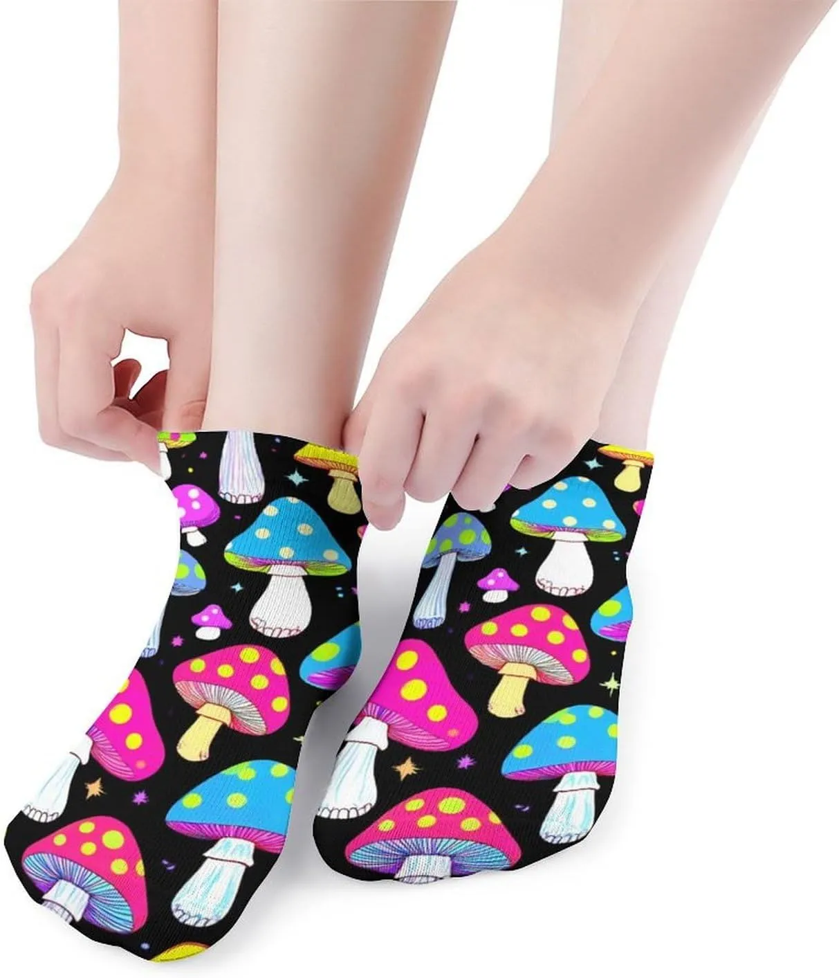 Women's Ankle Sock, 5 Pairs No Show Socks Cute Funny Low Cut Socks Running Crew Sock
