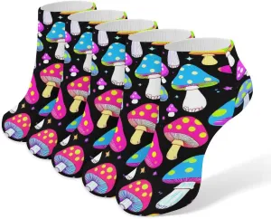 Women's Ankle Sock, 5 Pairs No Show Socks Cute Funny Low Cut Socks Running Crew Sock