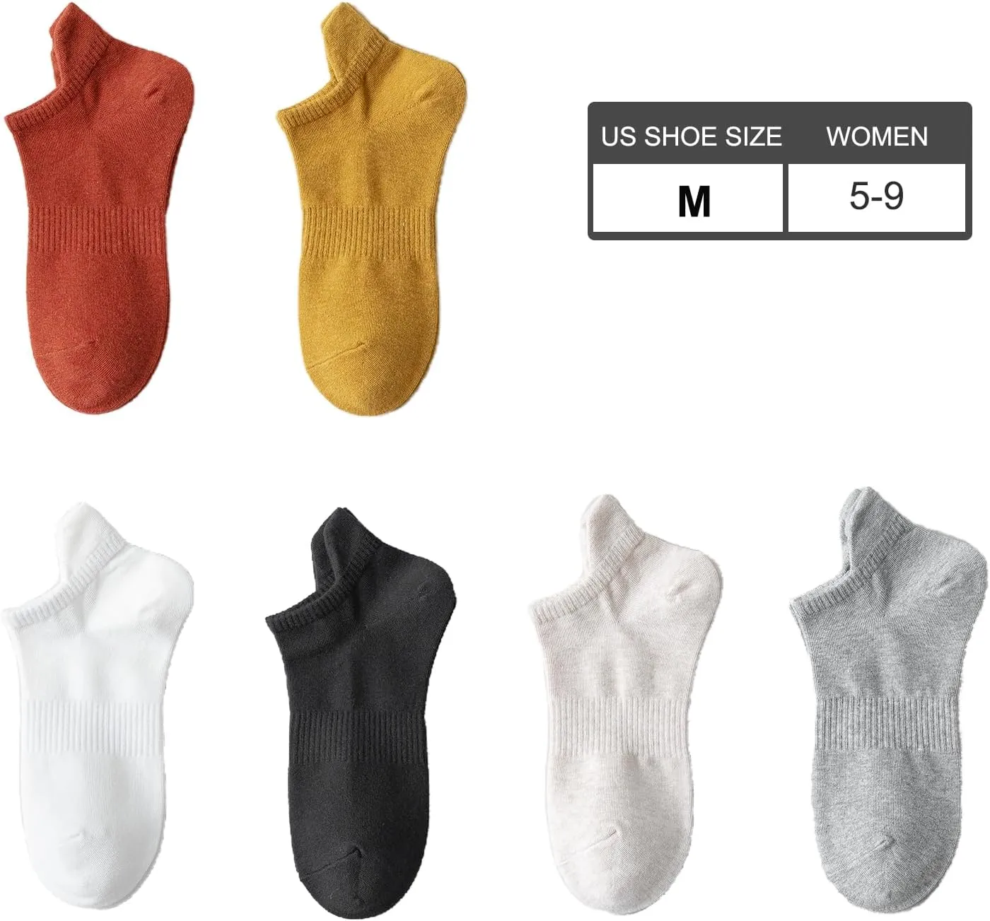 Womens Ankle Socks Athletic Running Low Cut Socks With Tab 6 Pairs