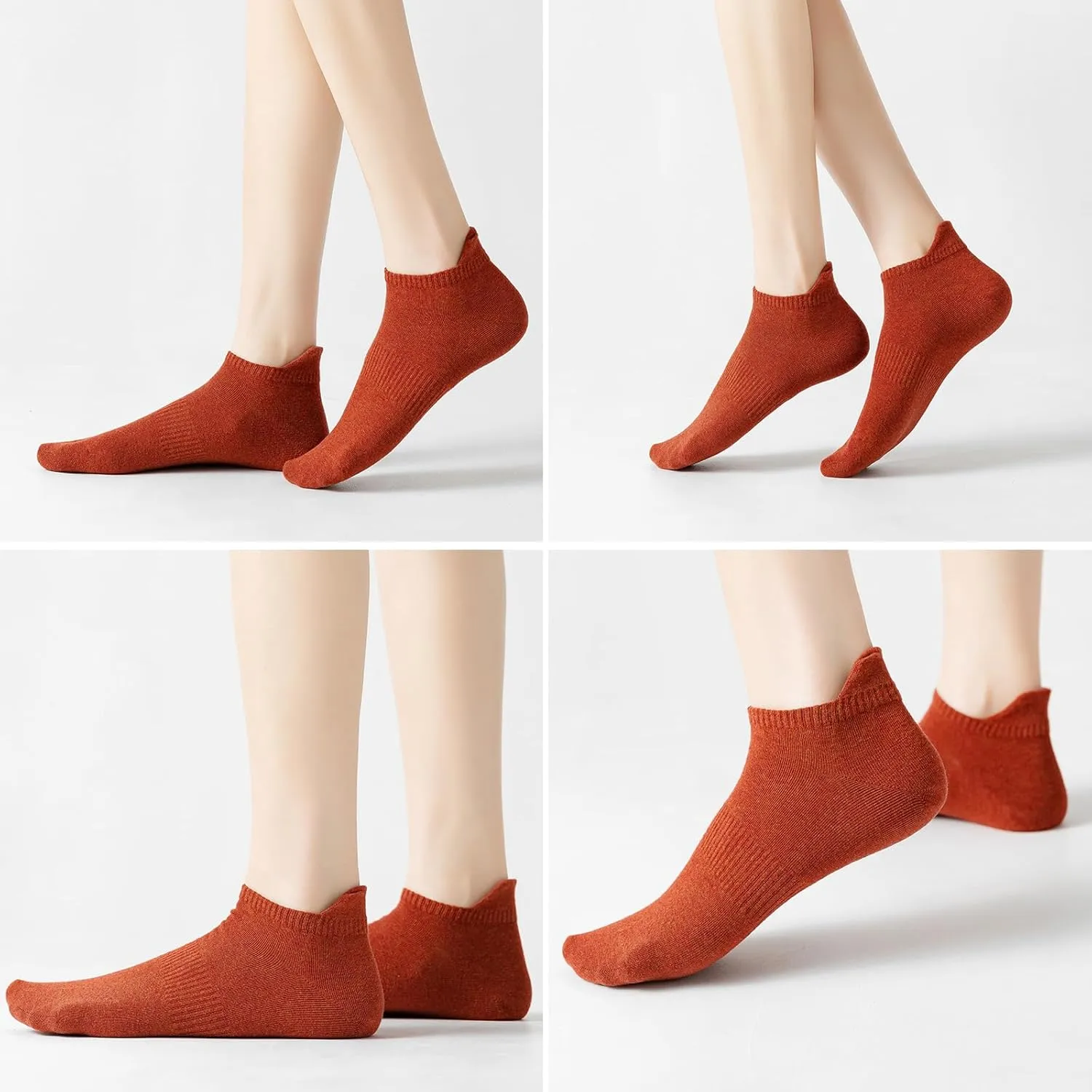 Womens Ankle Socks Athletic Running Low Cut Socks With Tab 6 Pairs