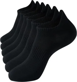 Womens Ankle Socks Athletic Running Low Cut Socks With Tab 6 Pairs