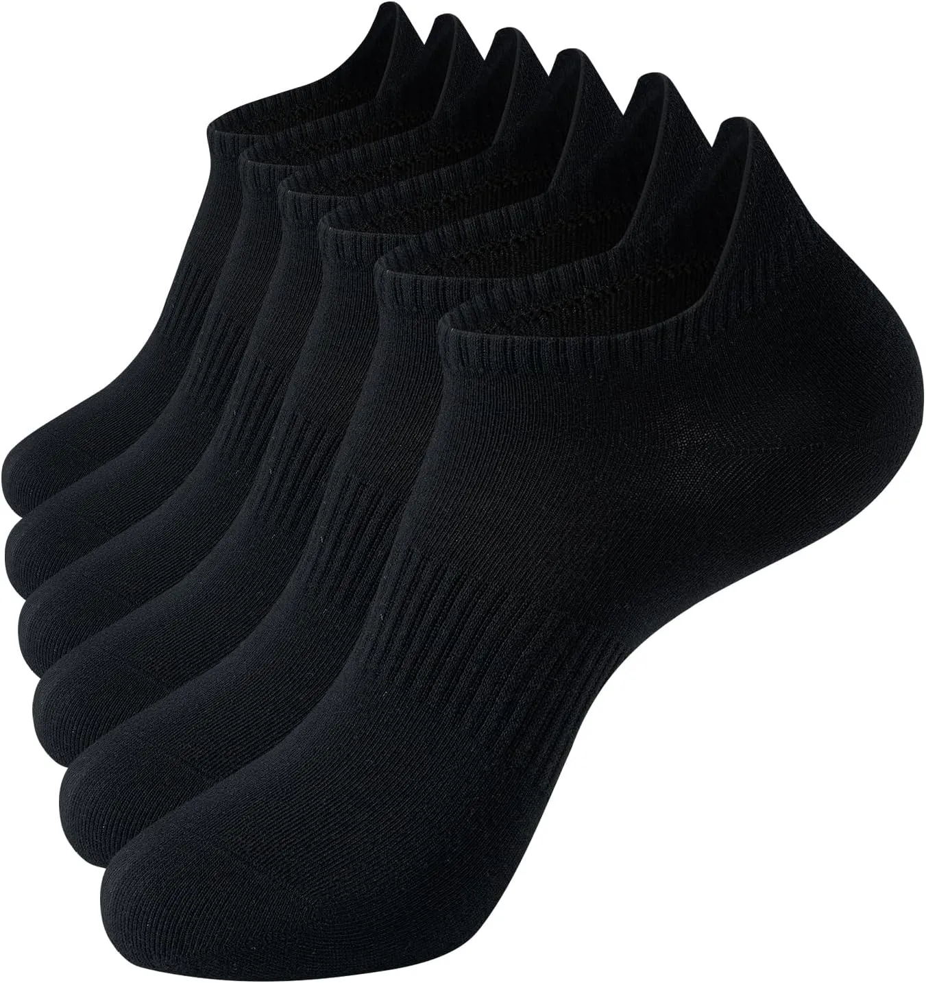 Womens Ankle Socks Athletic Running Low Cut Socks With Tab 6 Pairs