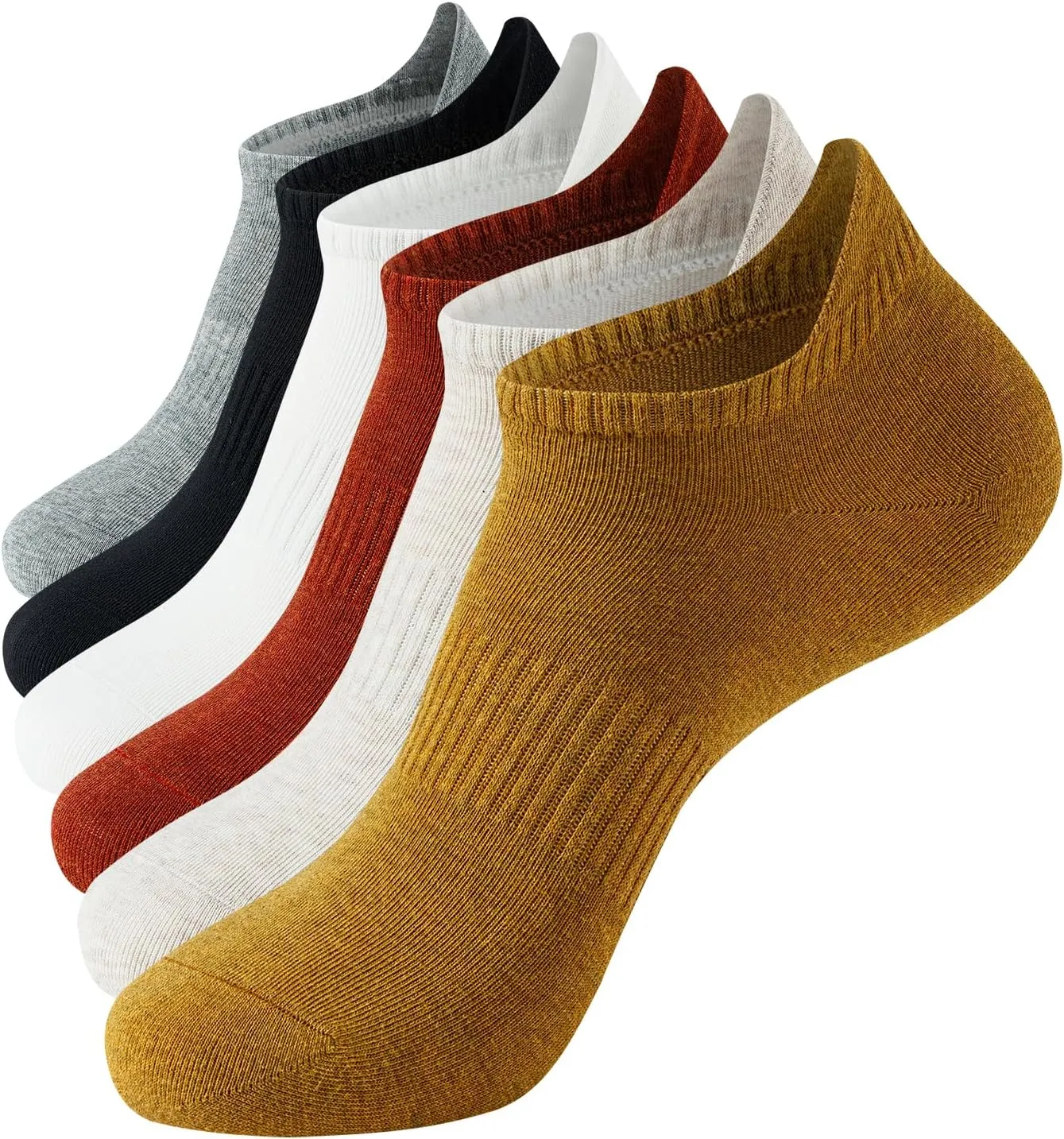 Womens Ankle Socks Athletic Running Low Cut Socks With Tab 6 Pairs