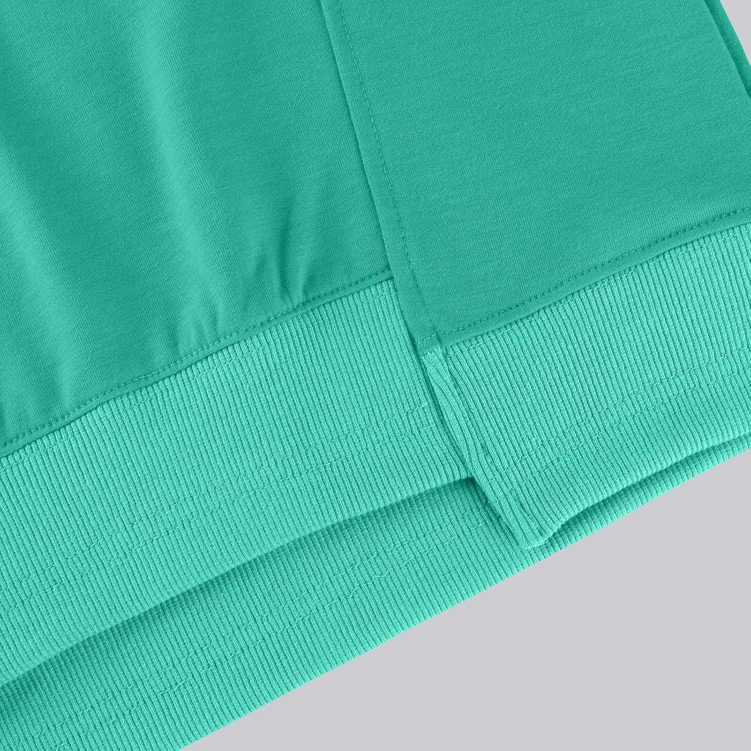 Women's Crewneck Solid Cropped Hoodies Fleece Loose Pullover Casual Loose Clothes for Women Short Blouse Tops