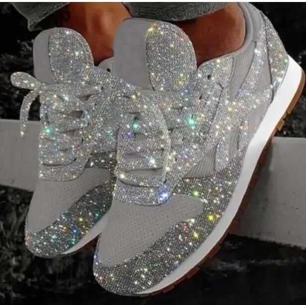 Women's Glitter Chunky Platform Sneakers