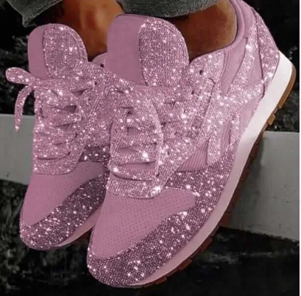 Women's Glitter Chunky Platform Sneakers