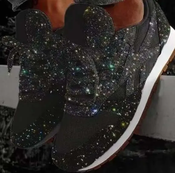 Women's Glitter Chunky Platform Sneakers