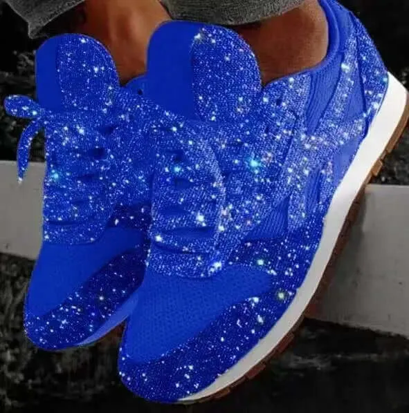 Women's Glitter Chunky Platform Sneakers
