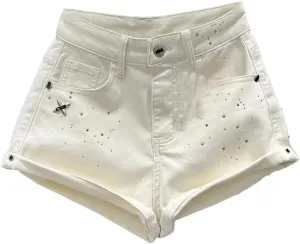 Women’s Gradient Wash Denim Shorts Spring Summer High Waist Vintage Harajuku Baggy