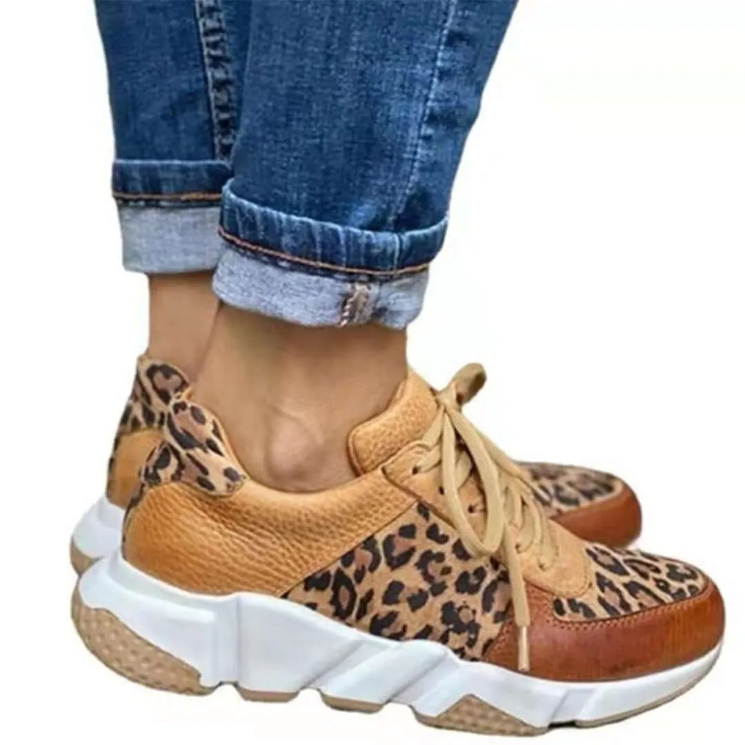 Women's Leopard Print Chunky Sneakers