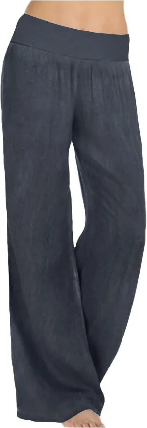 Women's Solid Wide Leg Pants Casual Elastic High Waist Joggers Straight Workout Sport Trousers Gym Pant with Pocket