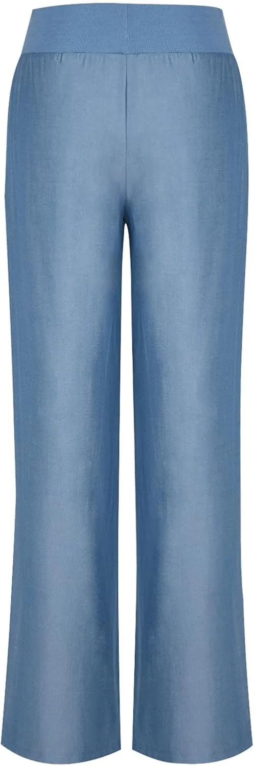 Women's Solid Wide Leg Pants Casual Elastic High Waist Joggers Straight Workout Sport Trousers Gym Pant with Pocket