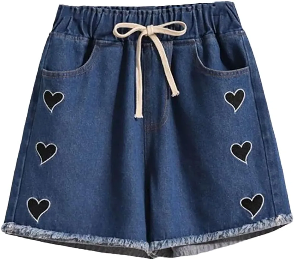 Women’s Spring Summer Button-Fly Denim Shorts High Waist Retro 90s Slim Fit Casual Outfits