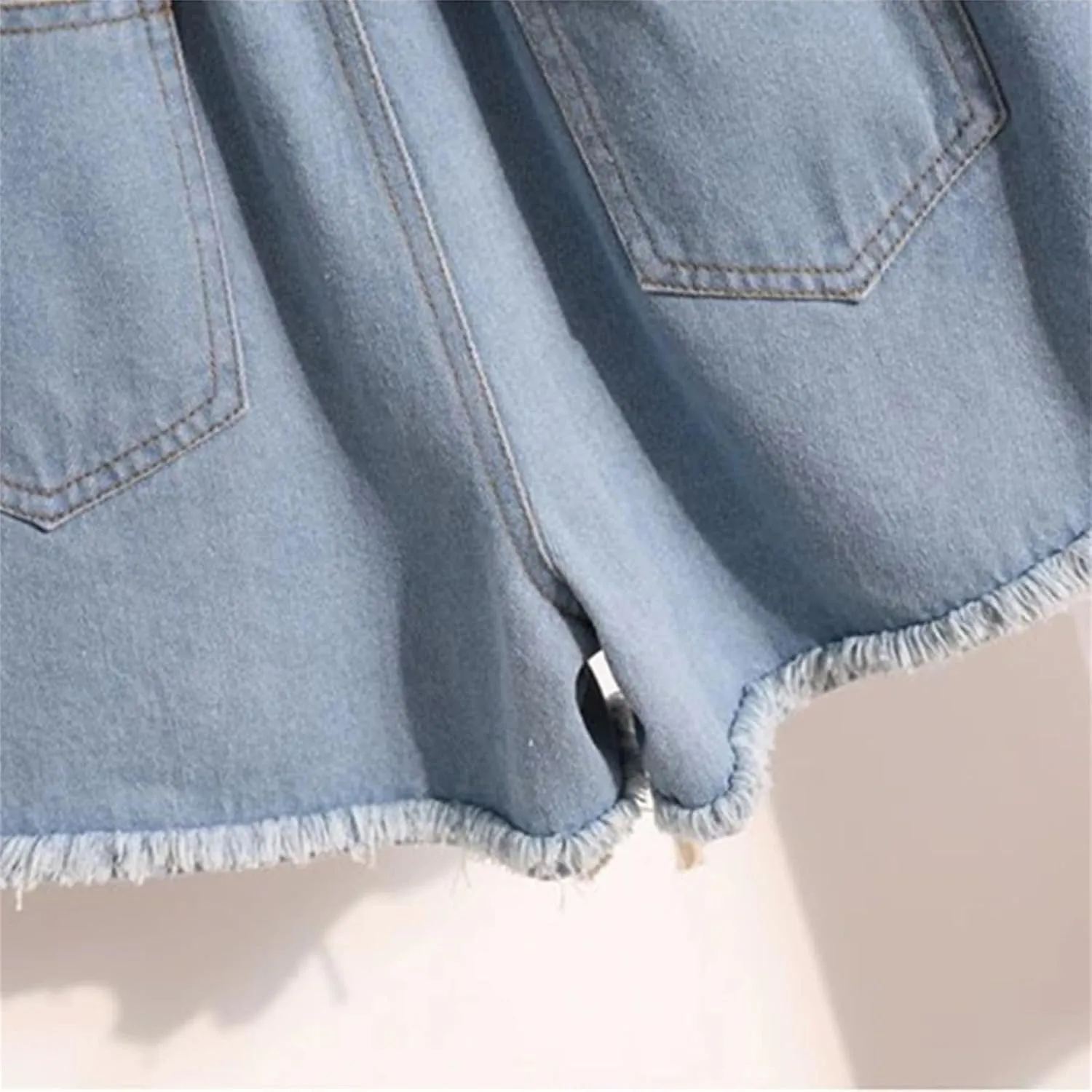 Women’s Spring Summer Button-Fly Denim Shorts High Waist Retro 90s Slim Fit Casual Outfits