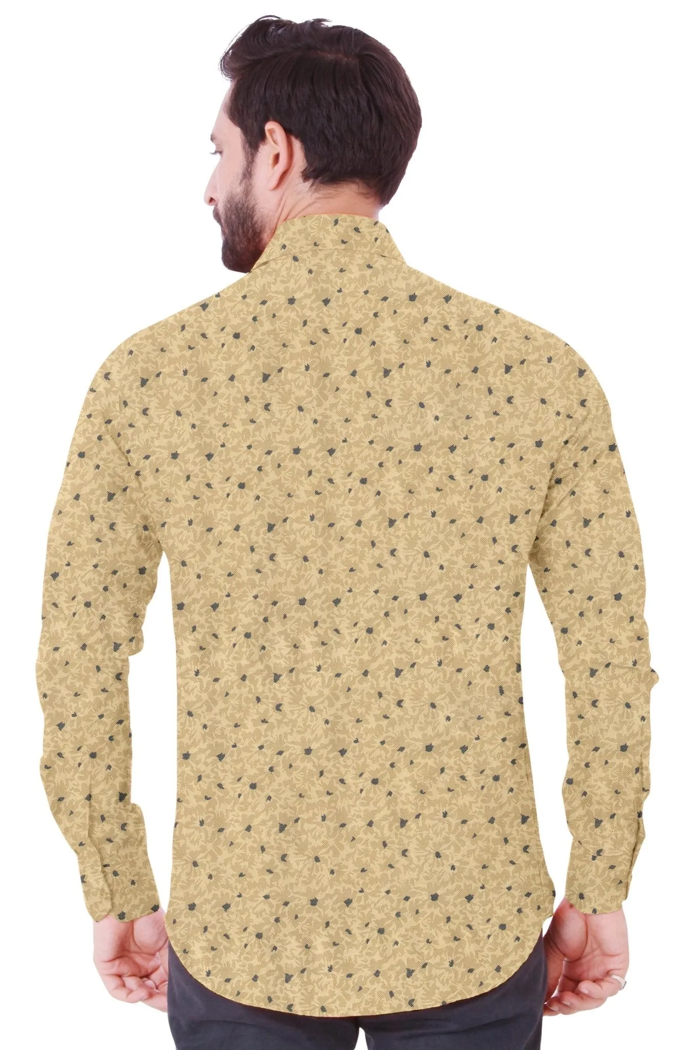 Yellow Printed Cotton Shirt